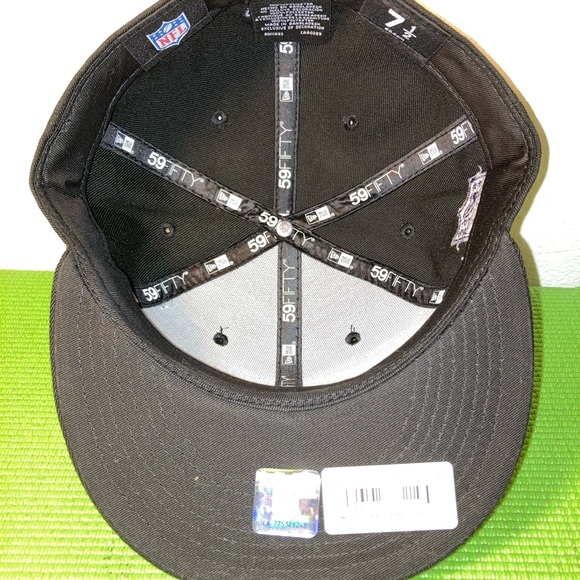 Men's Chicago Bears New Era Black 2022 NFL Draft 59FIFTY Fitted Hat size 7 1/2 - Picture 9 of 9